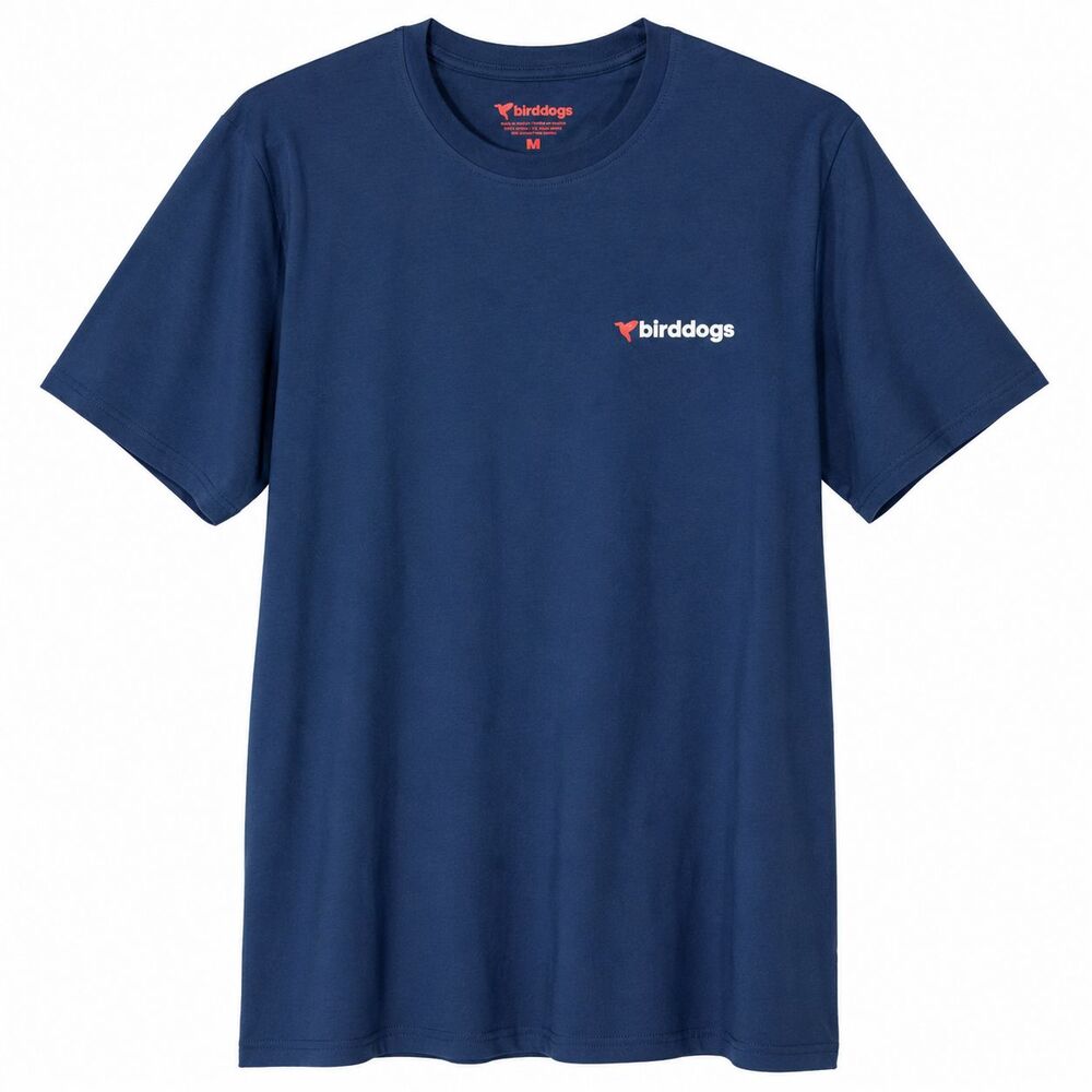 Birddogs Blue Short Sleeve Logo T-Shirt Men’s Medium Performance Casual